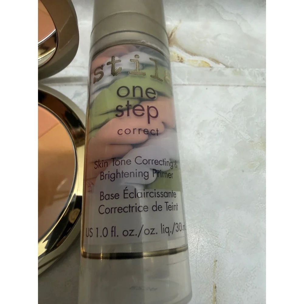 Stila One Step Correct Primer and Brightening Finishing Powder Set New In Box